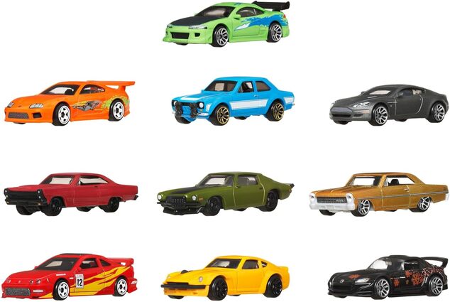 Mattel Hot Wheels 25JCT92 Fast &amp; Furious Gyorsan és dühösen Kisautók 10-csomag