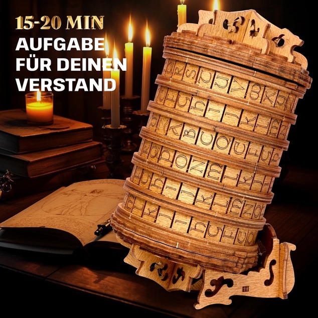 EscapeWelt Drevený hlavolam Cryptex