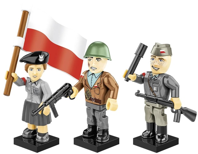 Cobi 3 Figuren mit Zubehör Warschauer Aufstand, 35 k