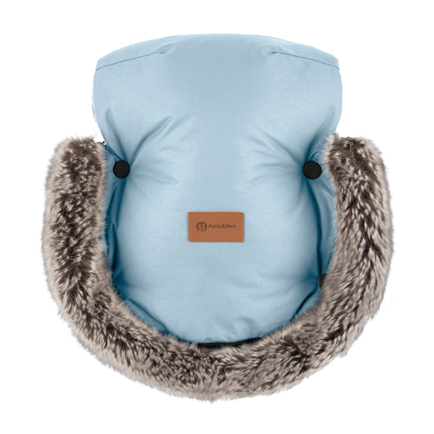 PETITE&amp;MARS Set zimný fusak Arctic 4v1 + rukavice na kočík Furry Sky Whisper