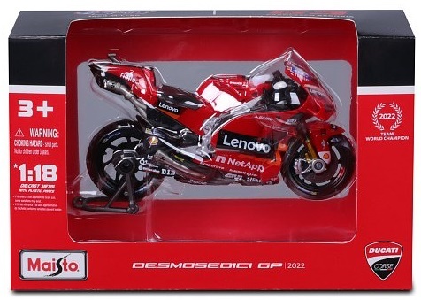 Maisto - Motocykel, Ducati Lenovo team 2022, (#43 Jack Miller), 1:18