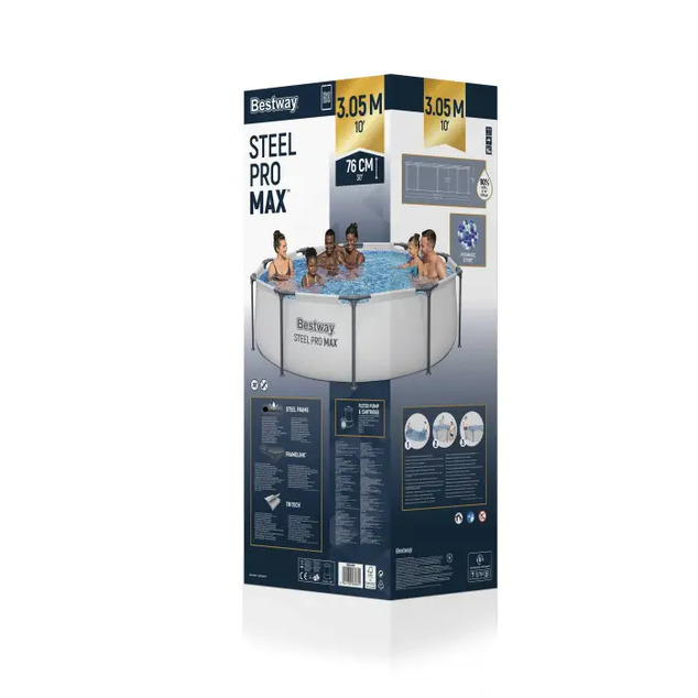 Bestway Záhradný bazén 56408 Steel Pro MAX 3.05m x 0,76m Pool Set