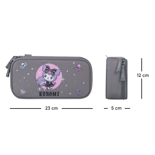 BAAGL Školský peračník etui Kuromi Grey GRS
