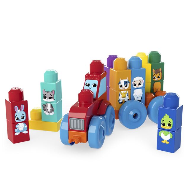 Mattel Mega bloks trattore con animali