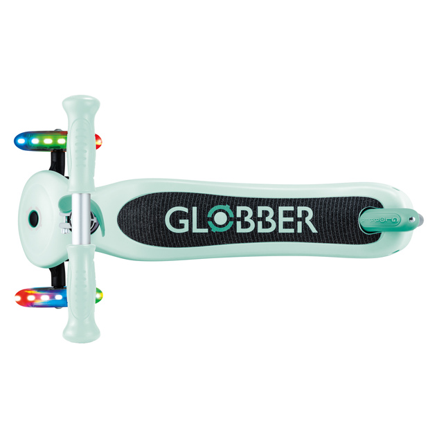 Globber detská trojkolesová kolobežka - Primo Lights V2 - Svietiace Kolieska - Dark Mint