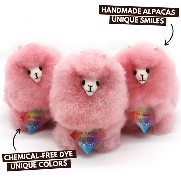 INKARI Plüschspielzeug Alpaka Mini Cotton Candy 15cm