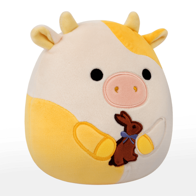 SQUISHMALLOWS Rumena kravica s čoko zajčkom - Bodie