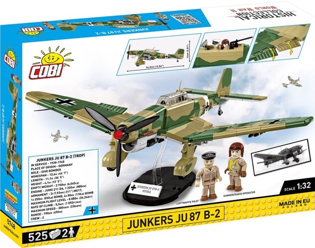 Cobi II WW Junkers Ju-87, 1:32, 521 k, 2 f
