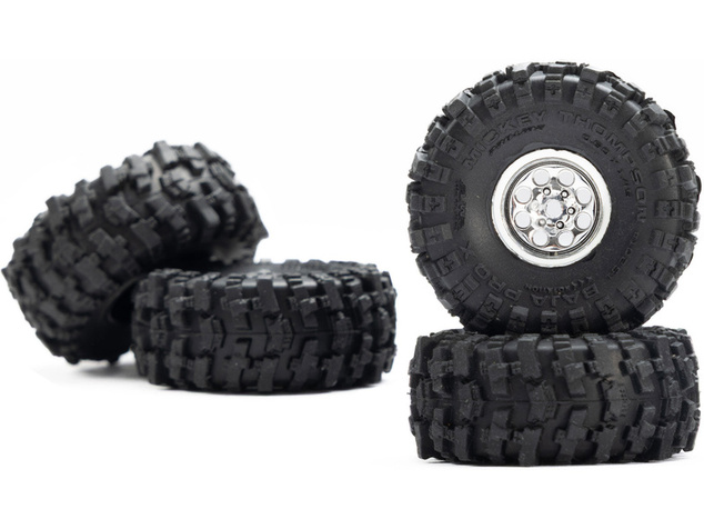 Pro-Line koleso 1:30 s pneumatikou Baja Pro X, disk chrómový (4): Axial SCX30