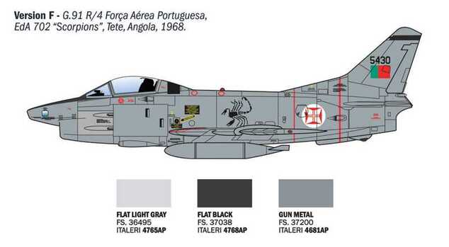 Model Kit letadlo 92645 - G.91 R1/R3 "Gina" (1:48)