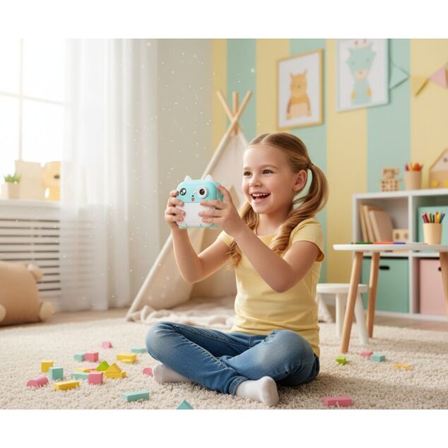 Digitalkamera für Kinder mit Drucker und Bluetooth - Katze