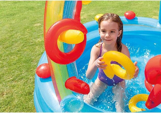 Bazénové hracie centrum INTEX 57453 s dúhou 297x193x135 cm