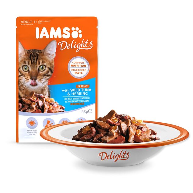 Kapsička IAMS tuniak a sleď v želé 85g
