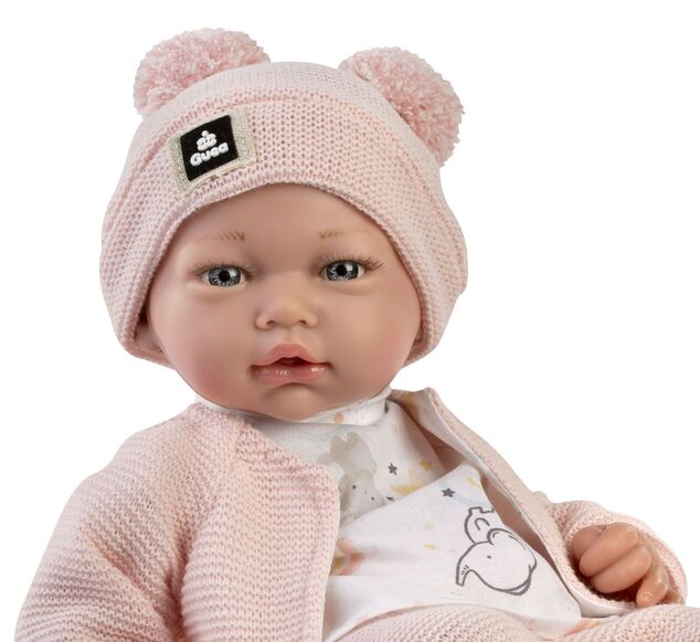 Guca 894 NEW BORN - realistická bábika bábätko s mäkkým látkovým telom - 36 cm