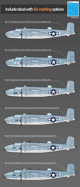 Modellbausatz Flugzeug 12334 - USMC PBJ-1D (B-25 Mitchell) (1:48)