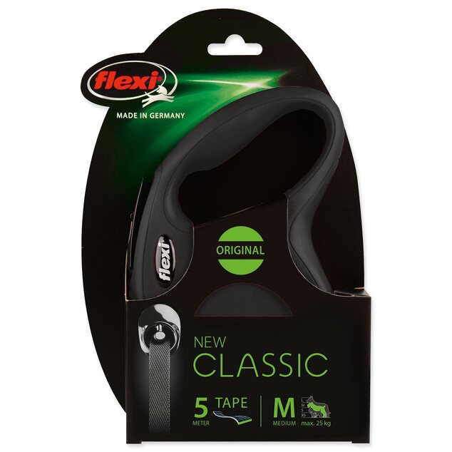 Vodítko Flexi Classic New páska M čierne 5m