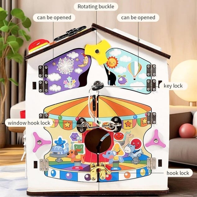 2Kids Toys Activity board Căsuță albă