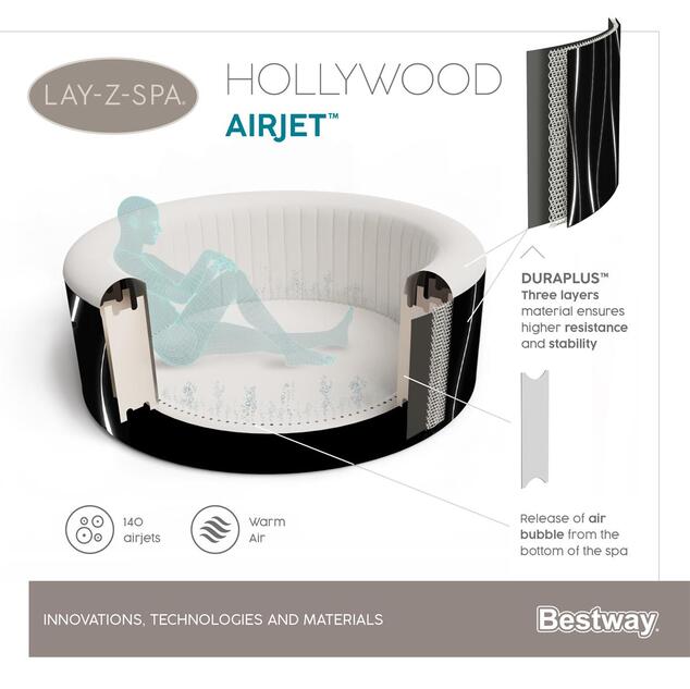 Bestway 60059 Nafukovacia vírivka Lay-Z-Spa Hollywood AirJet