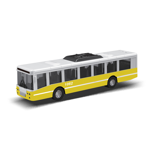 Autobus MHD žltý 16 cm