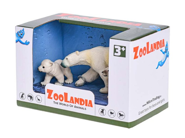 Zoolandia ľadová mevedica s mláďatami