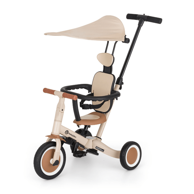 PETITE&amp;MARS Triciclo multifuncional 5 en 1 Turbo Plus Desert Sand
