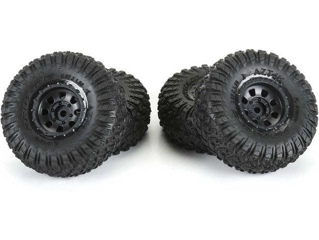 Pro-Line kolo 1:30, pneu Aztek, disk černý Clobber (4): Axial SCX30