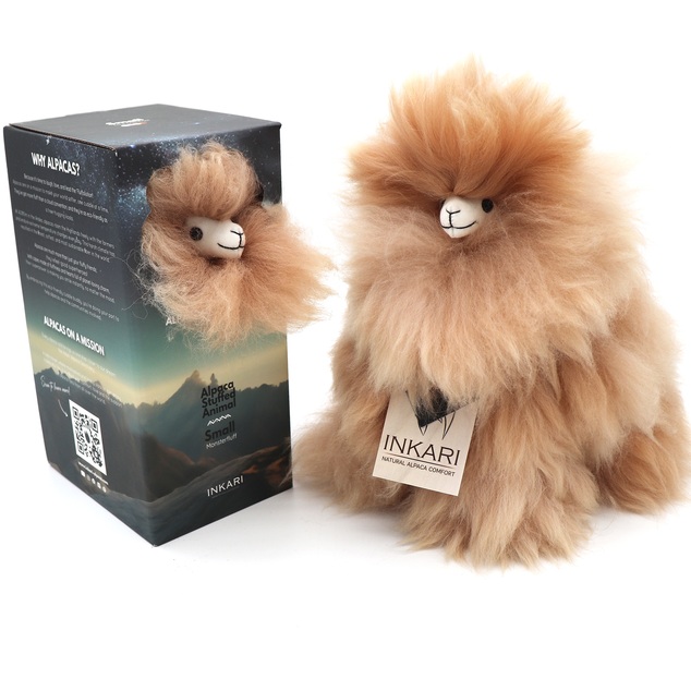 INKARI Jucărie de pluș Alpaca Small Monsterfluff Sandstone 23cm