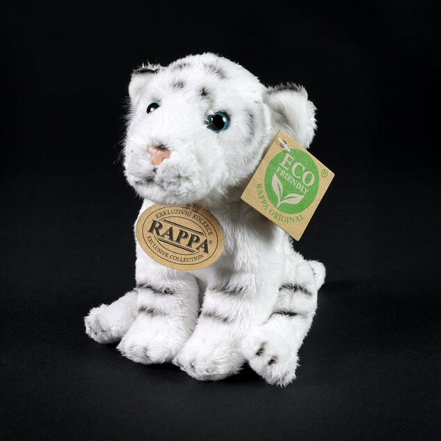 Tigre di peluche bianco seduto 15 cm ECO-FRIENDLY