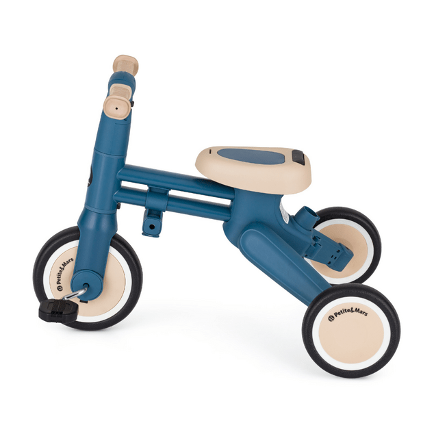 PETITE&amp;MARS Tricycle multifonction 4 en 1 Drift Ocean Blue