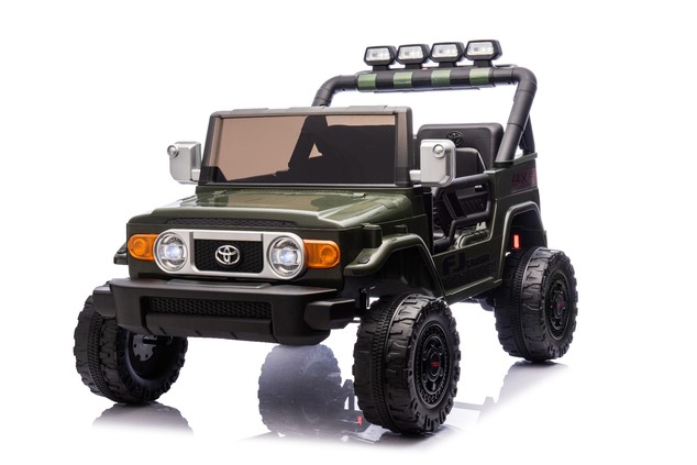 Elektrické autíčko Toyota FJ Cruiser XXL s pohonom 4x4, licencované (Dvojmiestne), zelené,