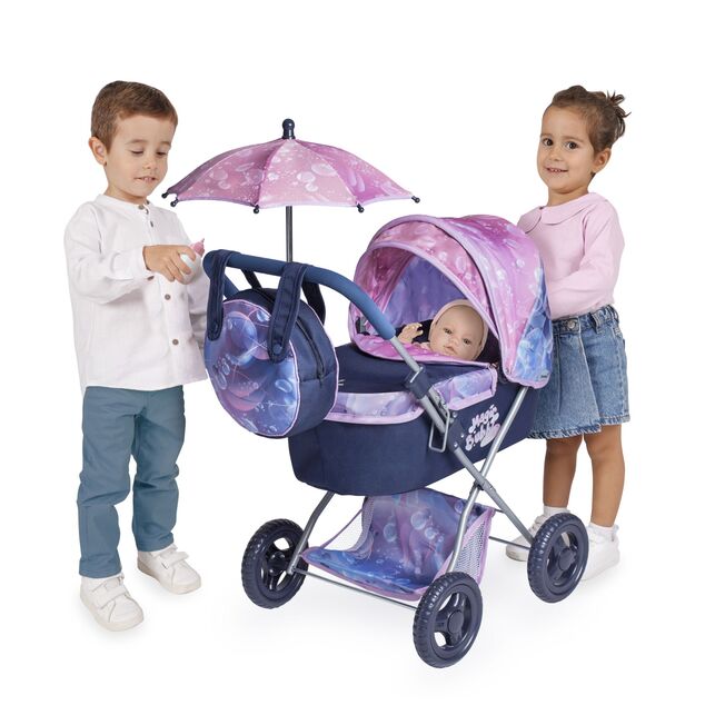 DeCuevas 85076 Skladací kočík pre bábiky so slnečníkom a taškou Magic Bubble 2024 - 60