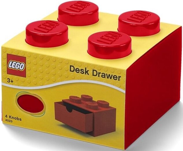 LEGO® Schreibtischbox 4 mit Schublade - rot