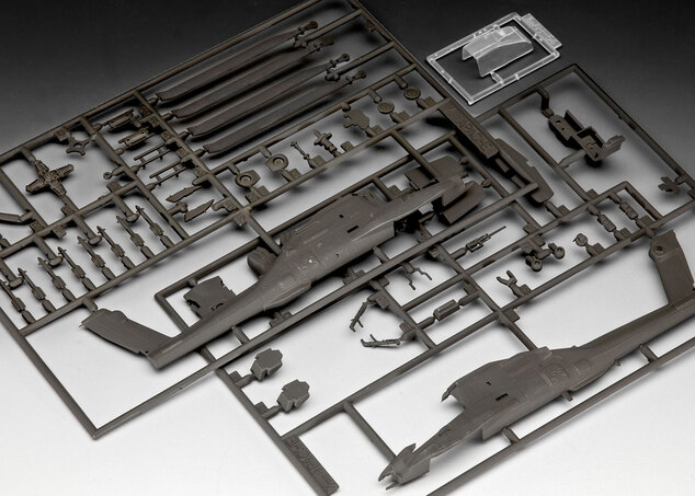 Plastic ModelKit vrtulník 04985 - AH-64A Apache (1:100)