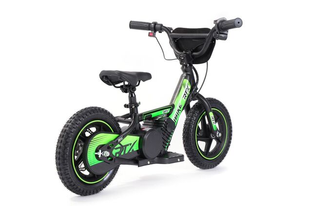 Detské elektrické odrážadlo RIRIBIKE RTX3 24V (12”), zelené, Lítiová batéria, 100W motor