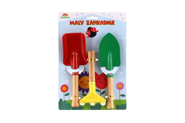 Náradie záhradné detské 3ks kov/drevo 15-21cm