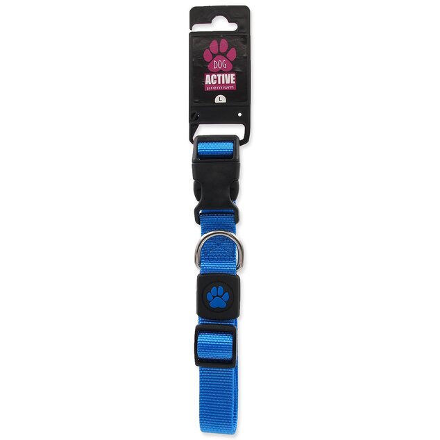 Obojok Active Dog Premium L modrý 2,5x45-68cm