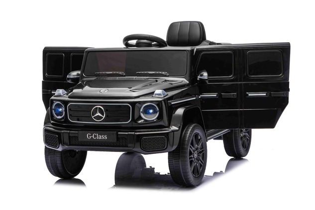Auto elettrico Mercedes G580 12V, nero, telecomando 2,4 GHz, Bluetooth, USB
