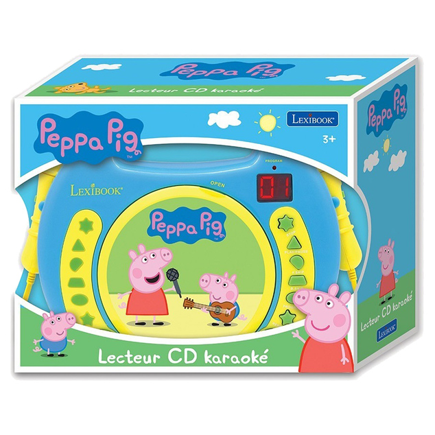 Lexibook Tragbarer CD-Player mit 2 Mikrofonen Peppa Pig
