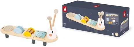 Janod Sweet Cocoon Table de musique en bois Chenille