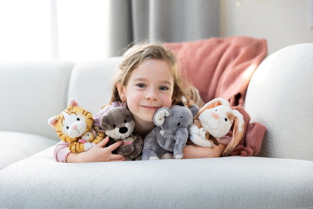 NICI peluche Elefante 20 cm con cucciolo 6 cm - Little &amp; Me