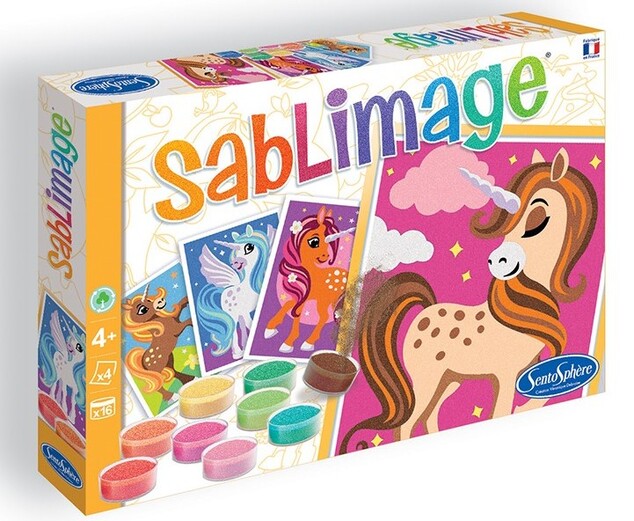 SENTOSPHERE Sablimage Concept Box Pieskové obrázky Jednorožce