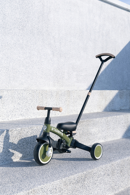 QPLAY Triciclo Stager 3 in 1 Verde, 2-6 anni