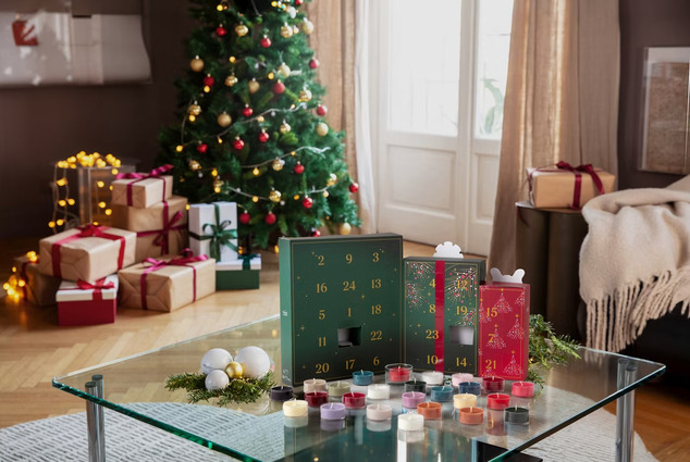 YC Set de Crăciun 2026 Calendar Advent - Lumânări de Ceai și Suport Lumânări
