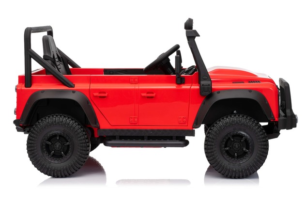 Elektrické autíčko Land Rover Defender 110 SVX 12V, červené, 4X4 pohon, LED svetlá, predné