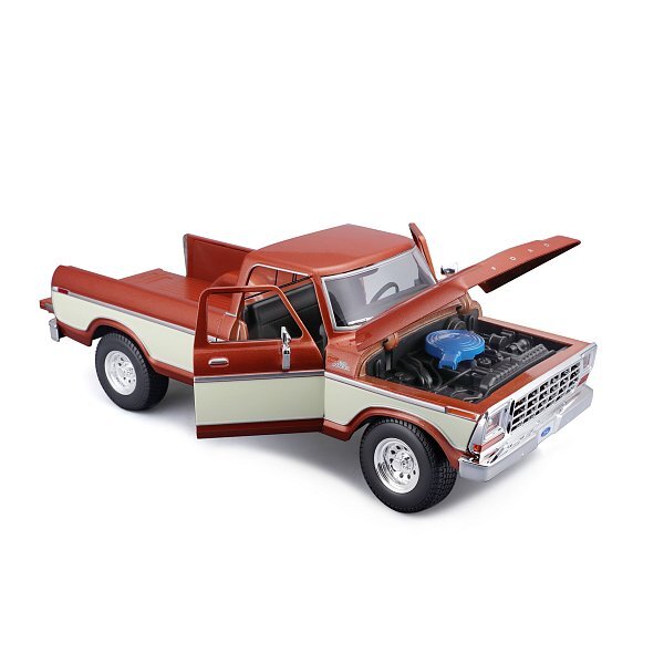 Maisto - 1979 Ford F150 Pick-up, metal hnedý, krémový, 1:18