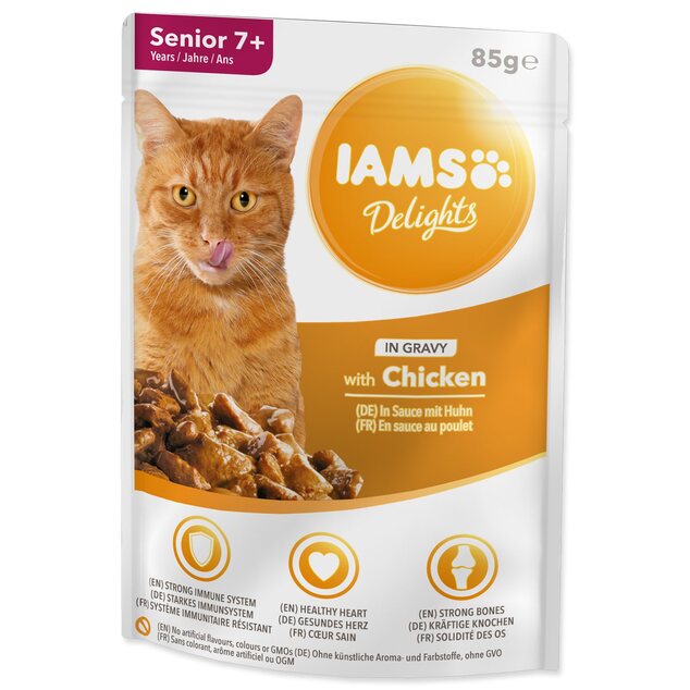 IAMS SENIOR punga - pui in sos 85g