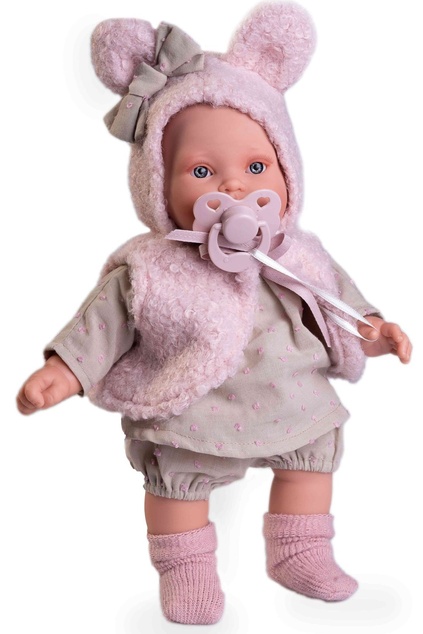 Antonio Juan 11320 KIKA - realistická bábika so zvukmi a mäkkým látkovým telom - 27 cm