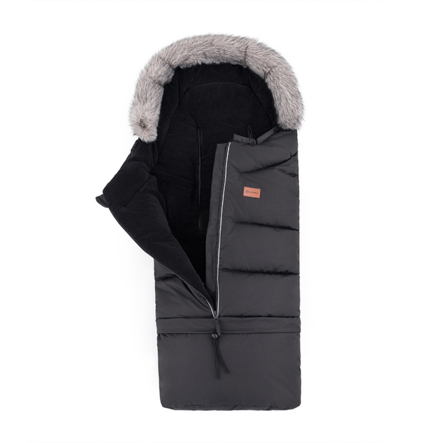 PETITE&amp;MARS Ensemble de sac d'hiver Arctic 4en1 + gants pour poussette Fjora Forever Black