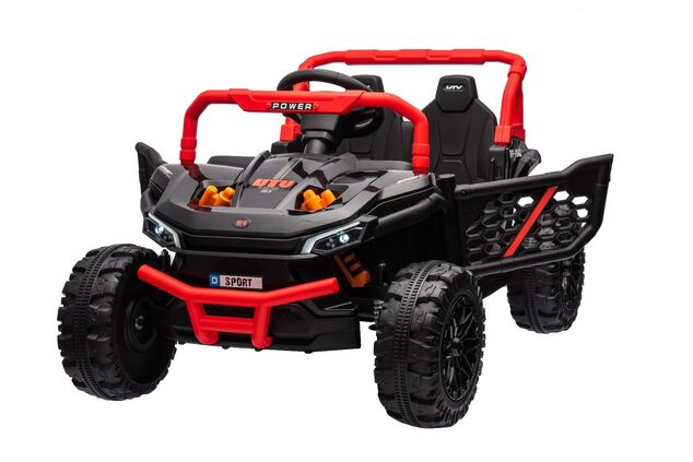 Elektrické autíčko UTV Small 12V, čierne, Pohon zadných kolies, 12V batéria
