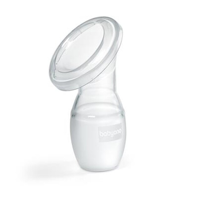 BABYONO Zberač materského mlieka jednodielny silikónový 90ml
